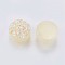 Imitation Druzy Gemstone Resin Cabochons, Flat Round, Beige, 8x3~4mm