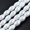 Electroplate Glass Beads Strands, AB Color Plated, Faceted, Oval, WhiteSmoke, 11x8mm, Hole: 1.2mm, about 58~60pcs/strand, 25.59~26.37 inch(65~67cm)