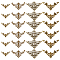 120Pcs 4 Styles Iron Filigree Joiners, Triangle Connector, Antique Bronze, 16~32x30.5~57x0.6~1mm, 30pcs/style