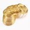 Steel Memory Wire, Bracelets Making, Nickel Free, Real 18K Gold Plated, 22 Gauge, 0.6mm, 60mm inner diameter, 1800 circles/1000g