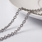Tarnish Resistant 304 Stainless Steel Cable Chains, Unwelded, with Spool, Oval, Stainless Steel Color, 4x3x0.8mm, about 65.61 Feet(20m)/roll