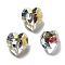 K9 Glass Rhinestone Cabochons, Pointed Back & Back Plated, Heart, Light Crystal AB, 8.8x8x5mm