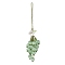 Cat Eye Grape Pendant Decorations, with Nylon Cord, Dark Sea Green, 111mm