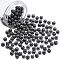 Electroplated Natural Lava Rock Beads, Round, Bumpy, Gunmetal Plated, 9mm, Hole: 1mm, 141pcs/box