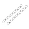 Iron Chain Extender, Curb Chains, Nickel Free, Platinum, 50mm, Link: 5~5.5x3.5~4x0.5mm
