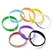 Word Silicone Wristbands Bracelets, Cord Bracelets, Mixed Color, Inner Diameter: 2-3/8~2-1/2 inch(6.1~6.4cm)