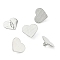Alloy Mobile Phone Holders, Heart, Platinum, 17x21x1.2~8mm