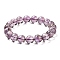 Natural Amethyst Round Beaded Stretch Bracelet, Inner Diameter: 2-3/8 inch(6cm), Beads: 10.8~11.8mm