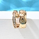 Серьги-каффы из латуни с прозрачным кубическим цирконием EJEW-Q025-03B-G-4