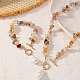 Комплекты ожерелий и браслетов из бисера из сплава и натуральных драгоценных камней FS-WGA97E1-01-3