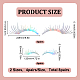8 пара 2 стилей водонепроницаемых наклеек из ПВХ в форме ресниц DIY-HY0003-05C-2