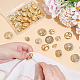 40 шт. 4 стиля латунных пуговиц с 1 отверстиями BUTT-AR0001-21-3