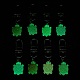8 шт. подвеска в виде черепахи из светящейся смолы HJEW-JM03119-2