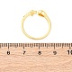 Латунные кольца-манжеты с микропаве и прозрачным цирконием для женщин RJEW-U047-15G-5