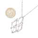 304 нержавеющая сталь пустой макраме мешочек кулон сингапурская цепочка ожерелья NJEW-JN05285-02-4