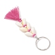 Натуральный ракушечный поликоттон (полиэстер хлопок) кисточки подвески брелки KEYC-JKC01292-5