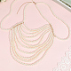 Пластиковые искусственные жемчужины круглые бусины плечевые цепи AJEW-WH20006-210-7