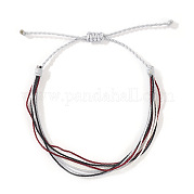 Регулируемые плетеные браслеты из синтетического волокна и плюшевого шнура AK4281-7