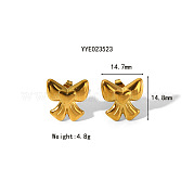 Элегантные серьги-гвоздики с бантом из нержавеющей стали 304 для женщин TS4529-1
