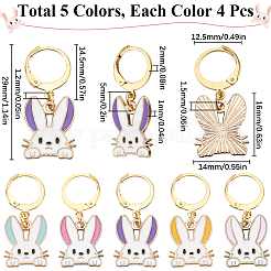 Подвесные украшения из сплава эмали HJEW-SC00049