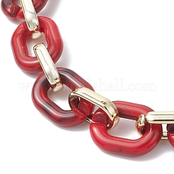 4 шт. 4-цветная акриловая с пластиковой цепочкой овального звена CCB&nbsp;AJEW-BA00177