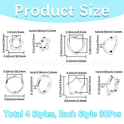 120шт. 4-х стилевая оправа из сплава FIND-SP0004-15