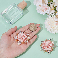 2 шт. броши-цветы из полиэстера&nbsp;JEWB-ME0001-12