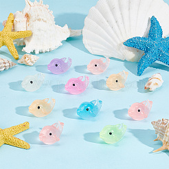 56шт 7 цвета светящаяся смола украшение дисплея&nbsp;DJEW-GA0001-43