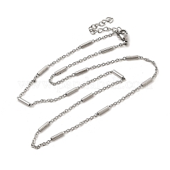 Ожерелья из цепочек-колонн из нержавеющей стали 304 для женщин и мужчин NJEW-A058-01P