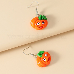 Акриловые серьги-тыквы VP7124
