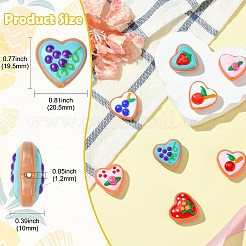 9 шт. 9-х цветные стеклянные бусины LAMP-CJ0002-45