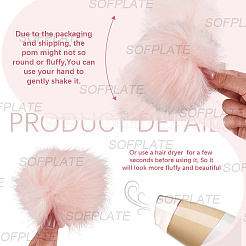 Мягкий помпон из искусственного меха лисы&nbsp;DIY-WH20002-620A-07