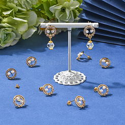 10 шт. латунные серьги-гвоздики&nbsp;KK-BBC0020-91