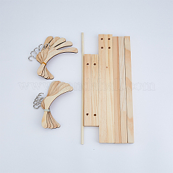 Деревянная вешалка для одежды куклы с вешалкой DIY-WH0496-59
