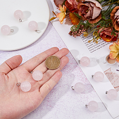 10шт подвески из натурального розового кварца G-HS0001-05