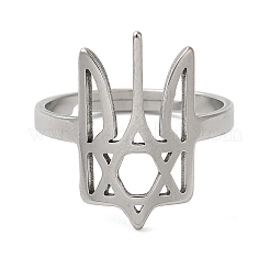 Не тускнеющая звезда Давида 201 нержавеющая сталь регулируемые кольца для унисекс&nbsp;RJEW-F163-03P