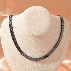 Стрелка синтетические немагнитные гематитовые бусины ожерелья&nbsp;NJEW-R020-11