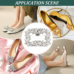 Зажимы для обуви из хрусталя и хрусталя из сплава&nbsp;FIND-WH0021-88P