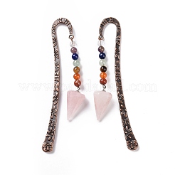 Закладка из натурального розового кварца AJEW-C025-01B