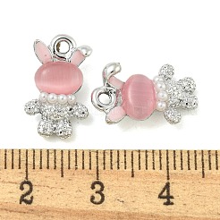 Стеклянные подвески из сплава с покрытием стойки FIND-M033-11