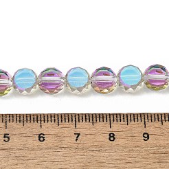 Стеклянные бусины с гальваническим покрытием &nbsp;EGLA-L045-G-HR01