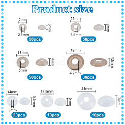 220 шт. 7 вида пластиковых шайб для глаз&nbsp;DIY-PH0030-98