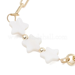 Браслеты из натуральных пресноводных ракушек в форме звезды&nbsp;BJEW-JB13408