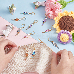 Подвесные маркеры петель из сплава кошачьей эмали HJEW-AB00321