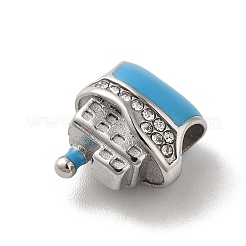 304 нержавеющая сталь эмалированные европейские бусины STAS-G308-15P