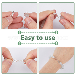 6 шт. 925 двойных пружинных кольца из стерлингового серебра STER-DC0001-22