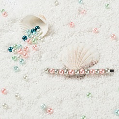 300 шт. Для выпечки расписные жемчужные стеклянные жемчужные круглые бусины HY-FS0001-04