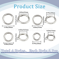 24шт 4 стиля пружинные кольца из цинкового сплава FIND-GF0007-02