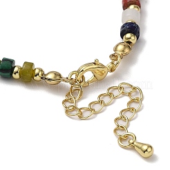 Браслеты из бусин из натурального белого нефрита и натуральной императорской яшмы BJEW-C061-03