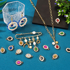 18 шт. 9-цветные подвески из сплава с УФ-покрытием ALRI-TA0001-20